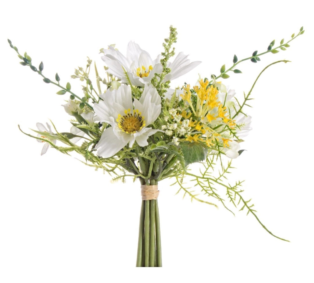Mazzetto Cosmos Crema 23 Cm Natale Bizzotto - Bizzotto