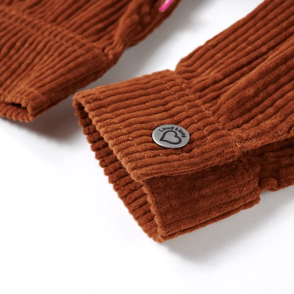 Giacca per Bambini in Velluto a Coste Cognac 116 13911