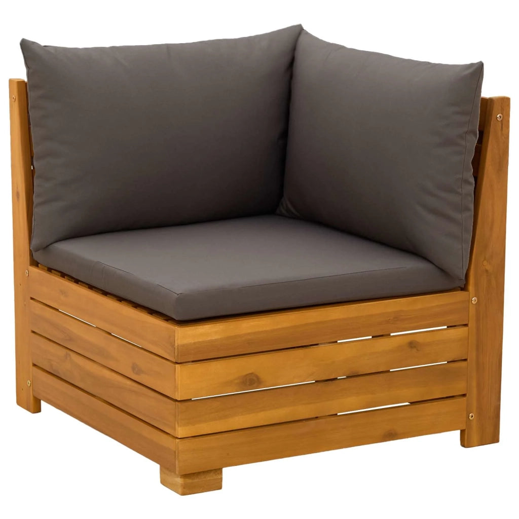 Set di divani da esterno-Sofa da giardino con cuscino 3 Pezzo Marrone 659381