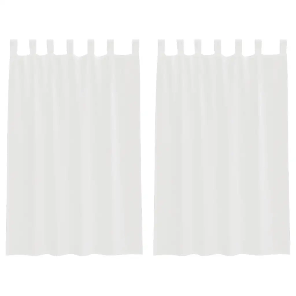 Tende in Voile con Passanti 2 pz Bianco 140x175 cm 4102332