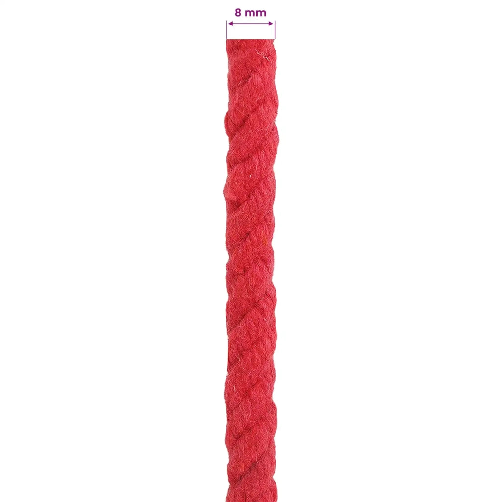 Corda di Cotone 8 mm 50 m Rosso 100% Cotone 42011903