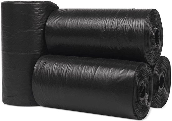 Sacchetti di plastica per rifiuti 80 pezzi - Sacchetti per escrementi animali - Chiusura ripiegabile - Densità/Stabilità - Dimensioni ridotte - Adatto per contenitori per cibo per gatti