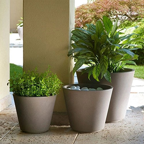 Cheonda - Teraplast Ribeira Blumenkasten, 100% Kunststoff, anthrazit, 60 cm
