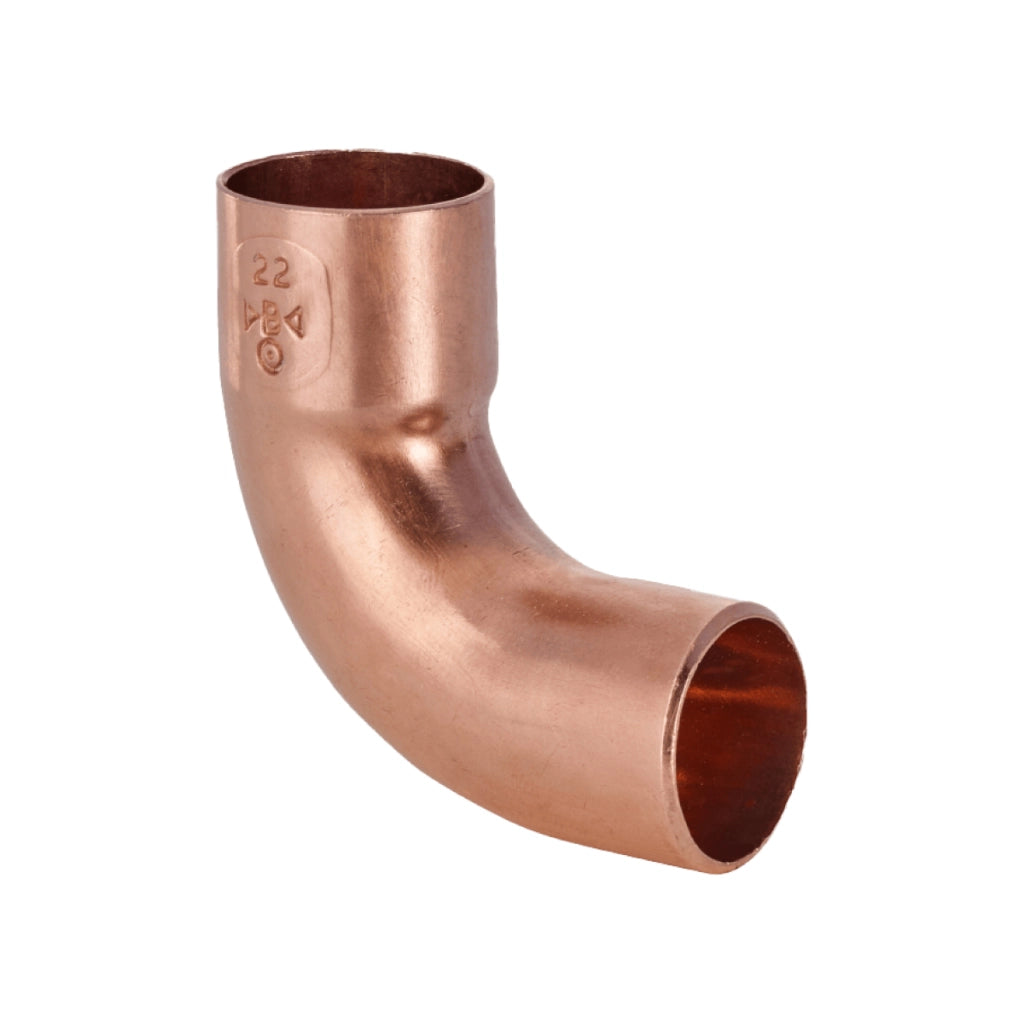 RACCORDO CURVO RAME 90° A SALDARE MASCHIO FEMMINA SERIE 5000 - Ã22  - CEX