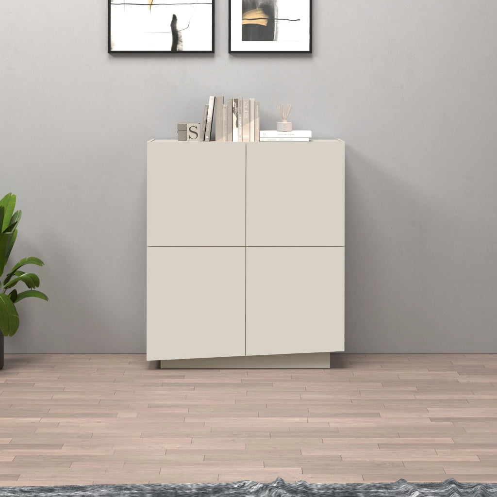 WHOUS Credenza Vela con 4 ante colore cashmere 100x35x120,4 cm