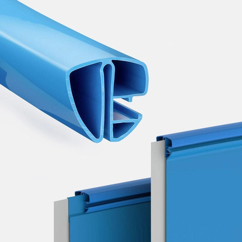 Kit Profili Superiori Rigidi Per Piscina Circolare  4,00 M - In Pvc Blu Colore: Blu