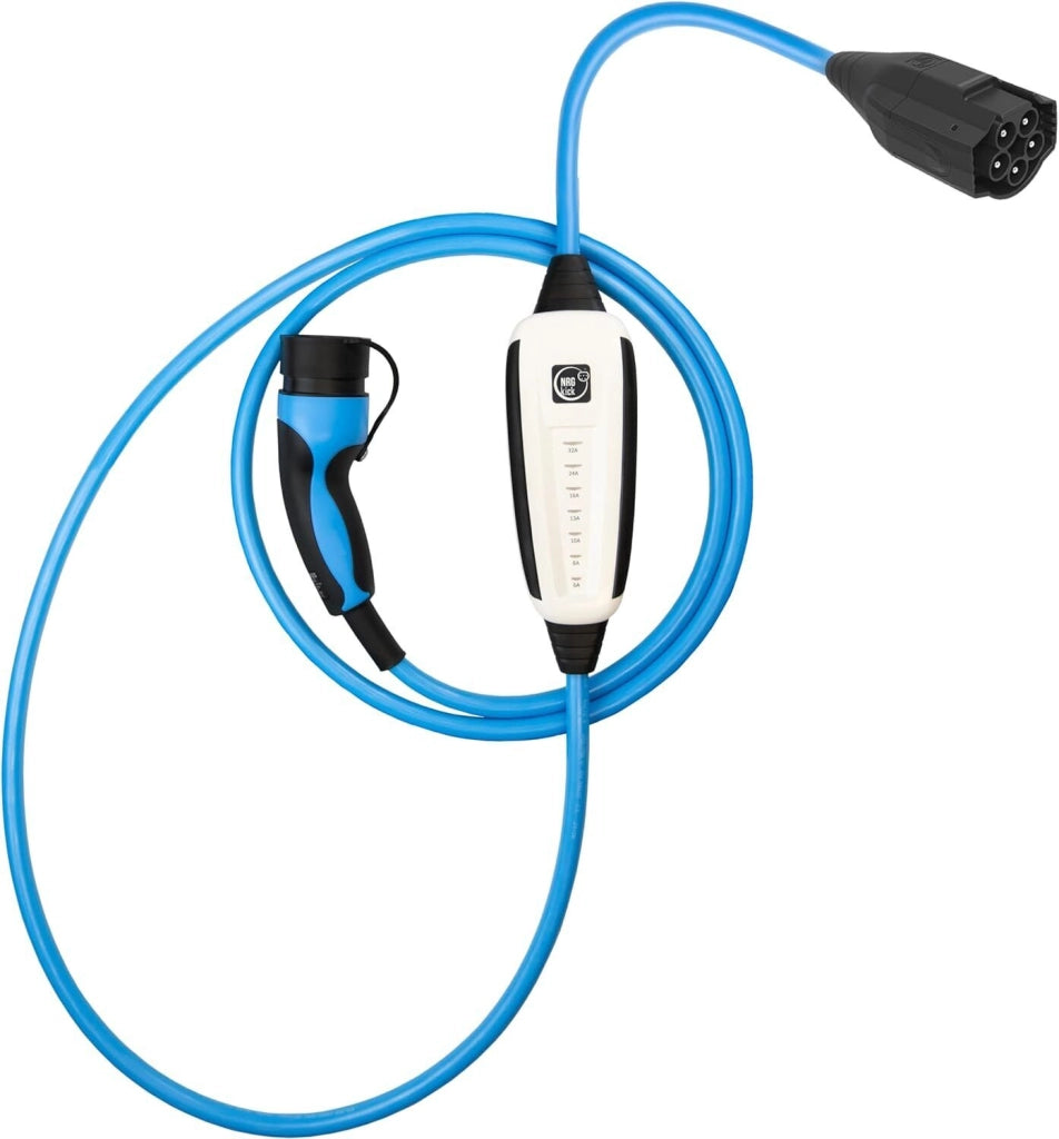NRGkick 12801000 Stazione di Ricarica per Veicoli Elettrici 22 kW Tipo 2 7,5 m colore Blu