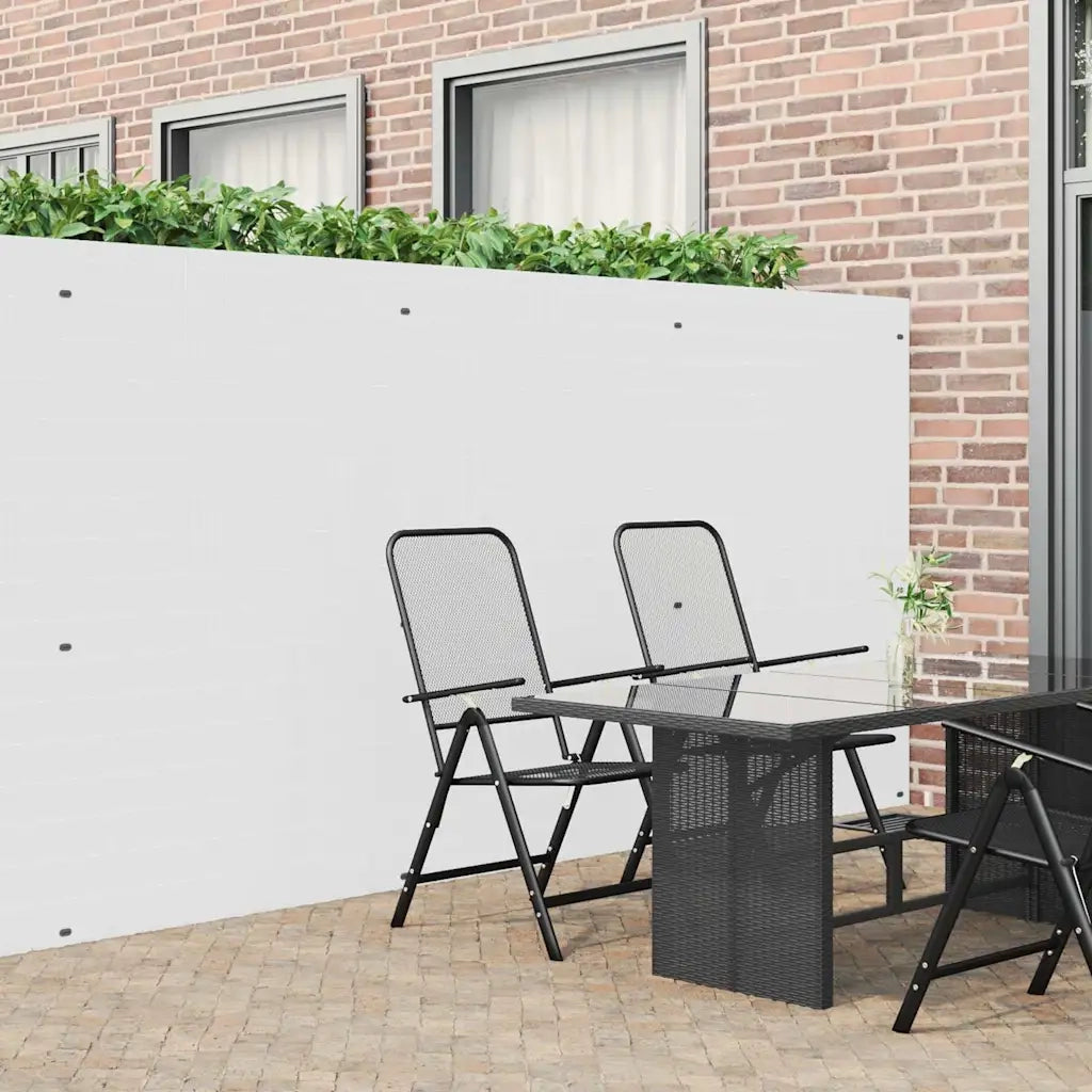 Recinzione da Giardino | Recinzione da cortile Bifacciale Bianca 1,8x5 m in PVC