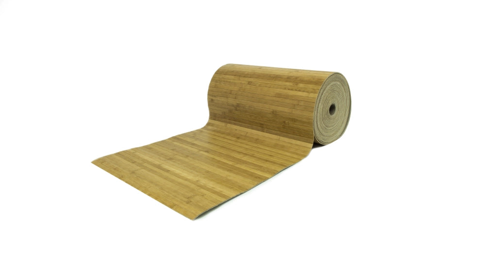 Tappeto Bamboo Passatoia Antiscivolo In Tinta Unita Colore Naturale - 50x320 - Naturale