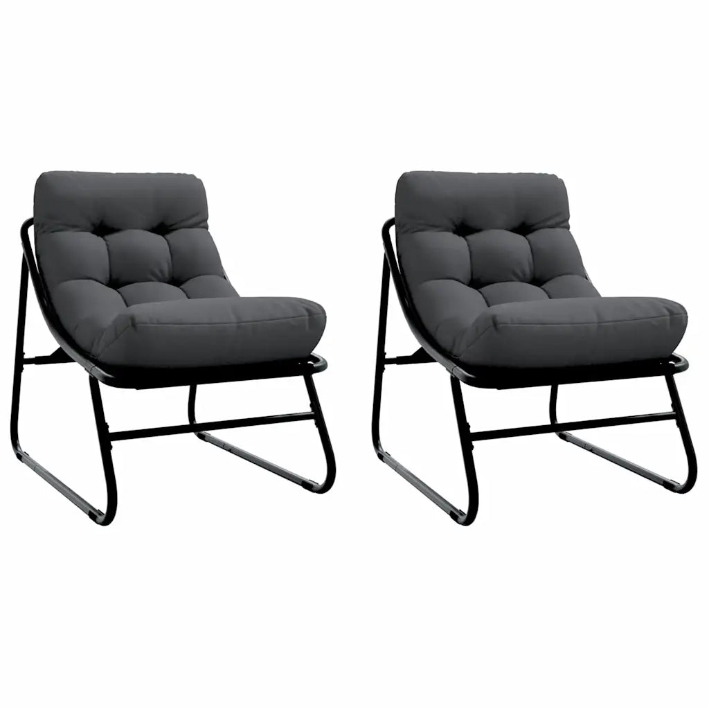 Arredamento da Giardino 2 pcs Nero 60,5 x 81 x 71 cm 42008029