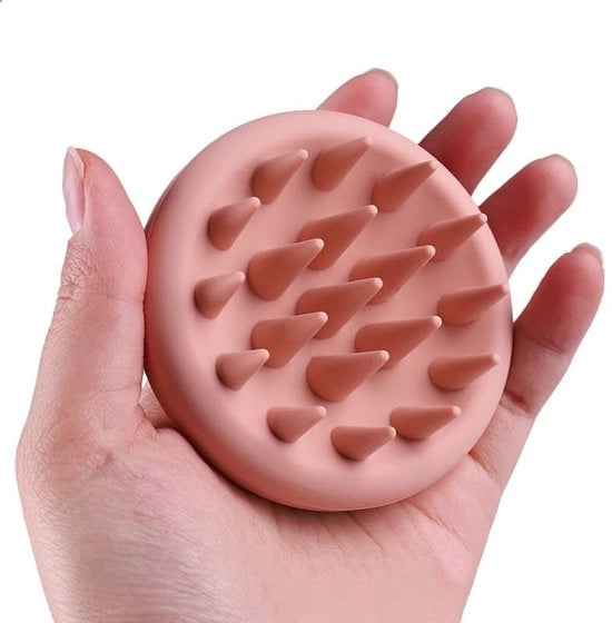 Massaggiatore per la Scalfata del Capo in Silicone - Esfoliazione - Riduce la Rosacea - Rosa - Spazzola per la Massaggio del Capo - Stimola la Crescita dei Capelli - Adatto a Tutti