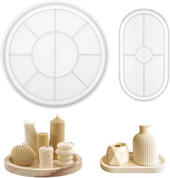 Gietvormi per Caramelle Decorative - 2 Stuks - Silicone - Dimensioni 22,5 x 22,5 cm / 18 x 9,5 cm - Silicone di Alta Qualità - Gietvorm
