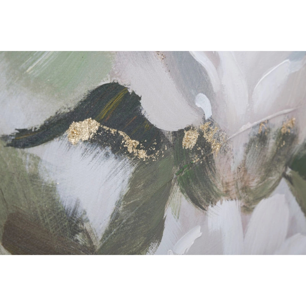 Stampa su Tela Fiori 67, Multicolore, Legno, 100x3,7x80 cm