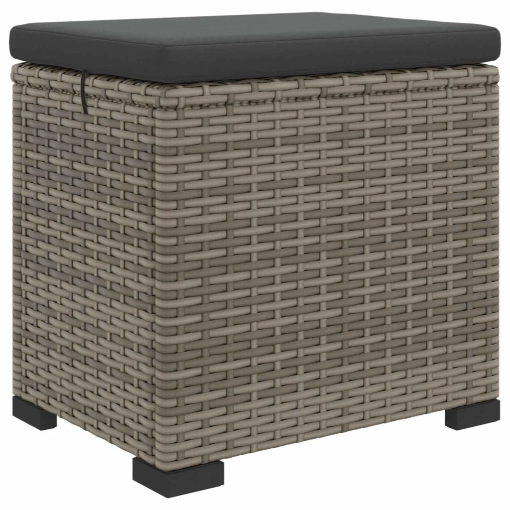 Poggiapiedi da giardino con cuscino 40 x 30 x 40 cm 42026870