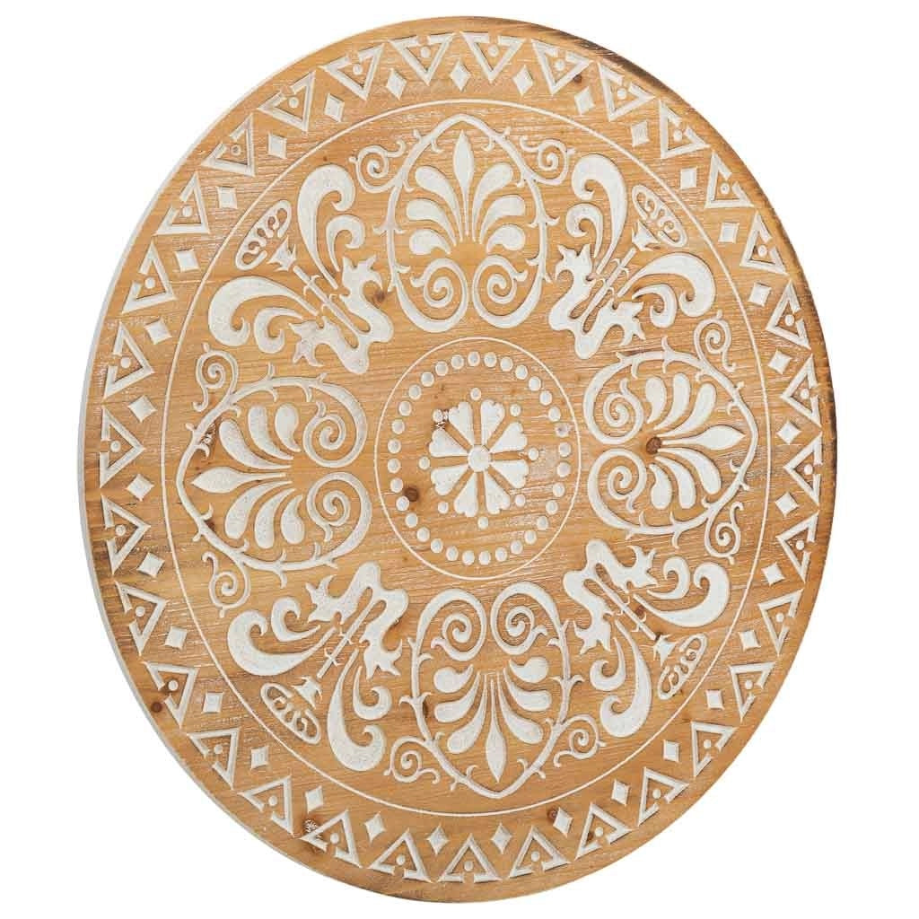 Pannello decorativo in legno intagliato marrone 60x0,6x60h
