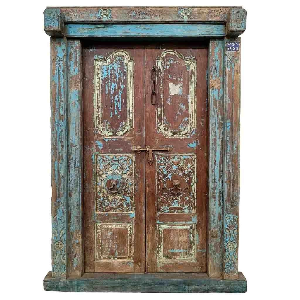 Porta in legno marrone 142x27x218h cm