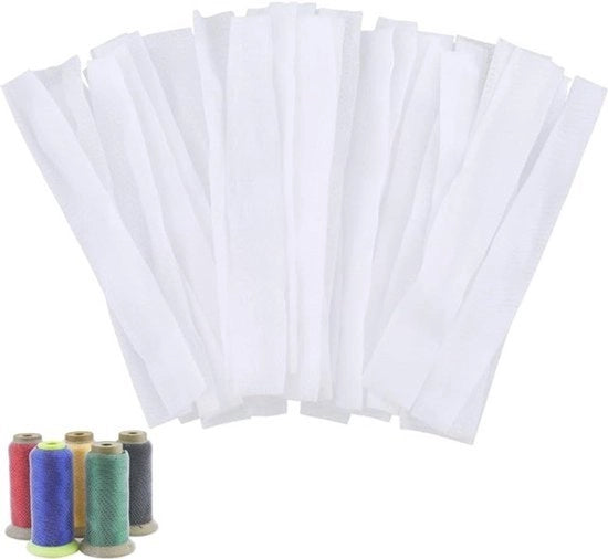 - Spolettori a rete per protezione - Protezione a maglia - Bianco - Spazzole per trucco - Bucce di filo a maglia - Macchine per cucire - 100 pezzi