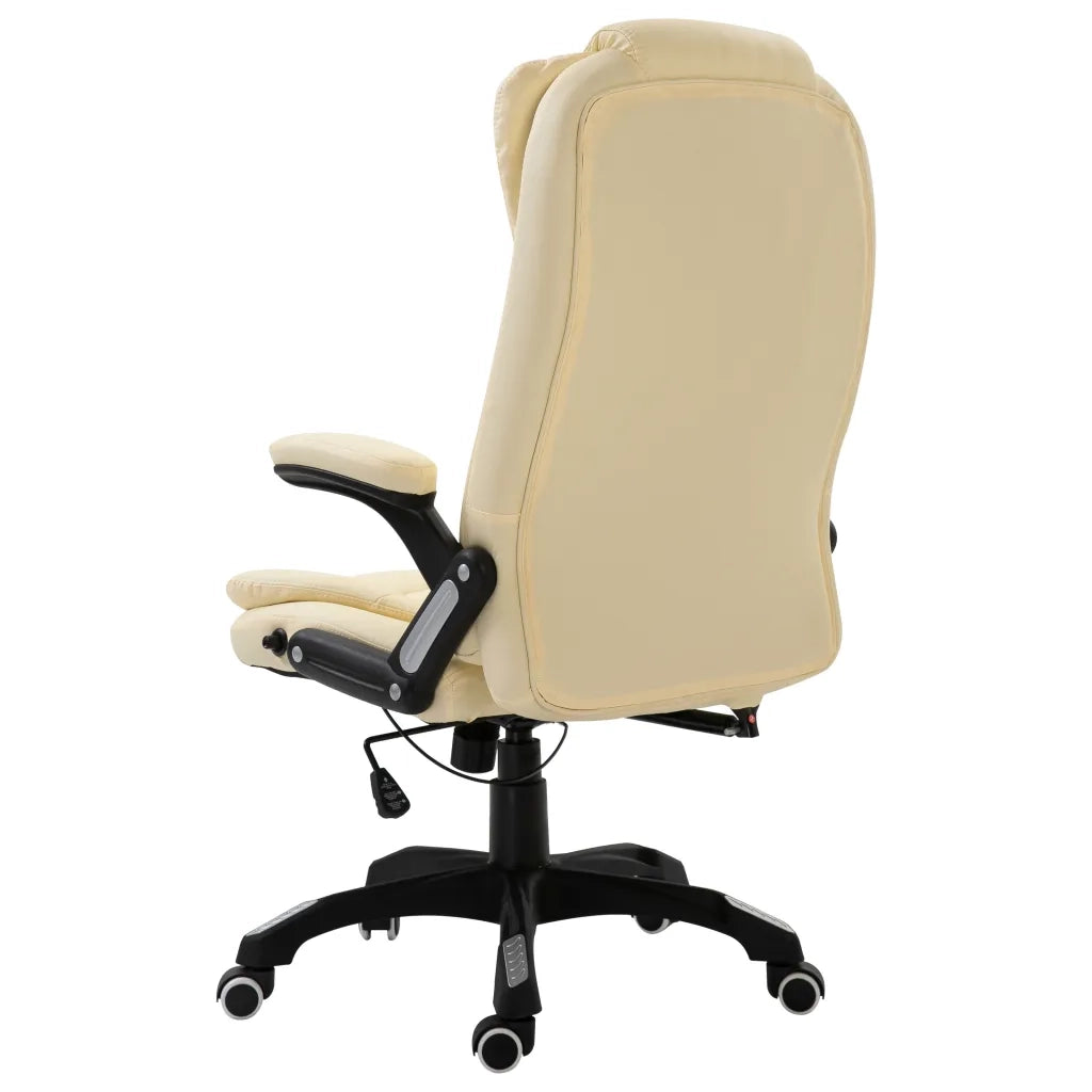 Sedia da Ufficio | Sedia da Gaming Crema in Similpelle