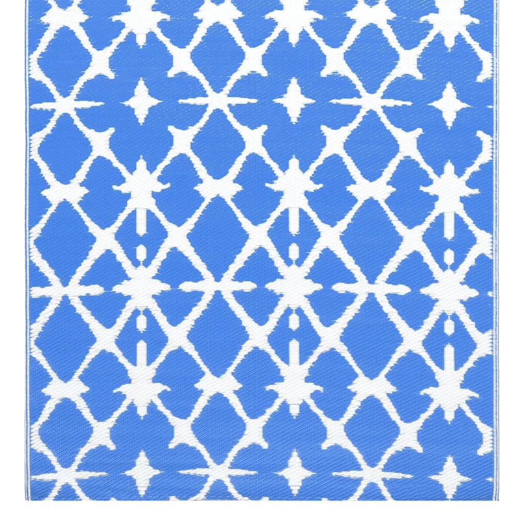 Tappeto da Esterni ARAKIL Blu e Bianco 160x230 cm in PP 310446