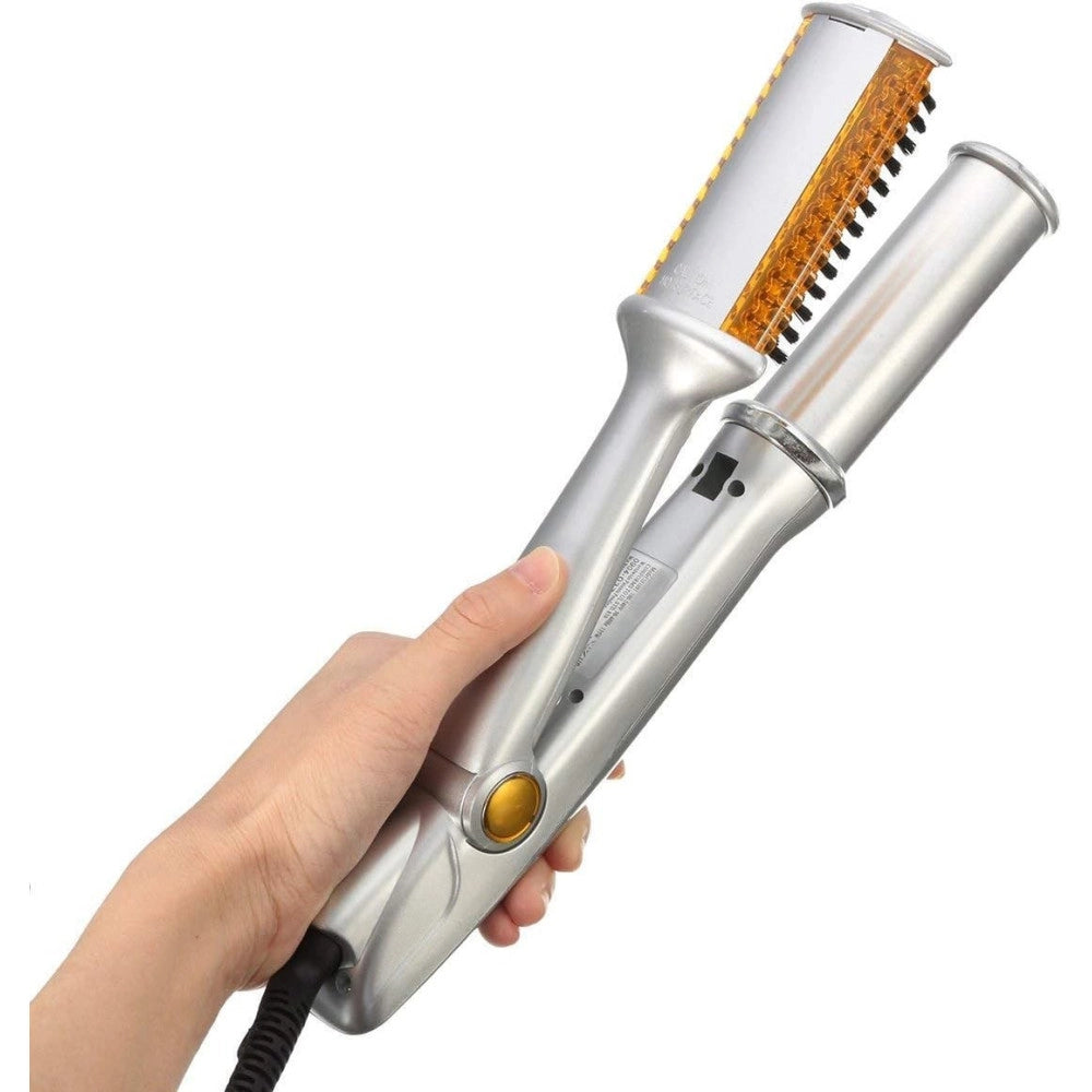 Trade Shop - Spazzola Piastra Rotante Per Capelli Lisci Ricci Arriccia Stira In Ceramica -