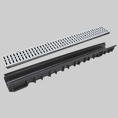 CANALETTA NOR MOD. B CON GRIGLIA ZINCATA  13 x 100 H. 15     STAMPLAST