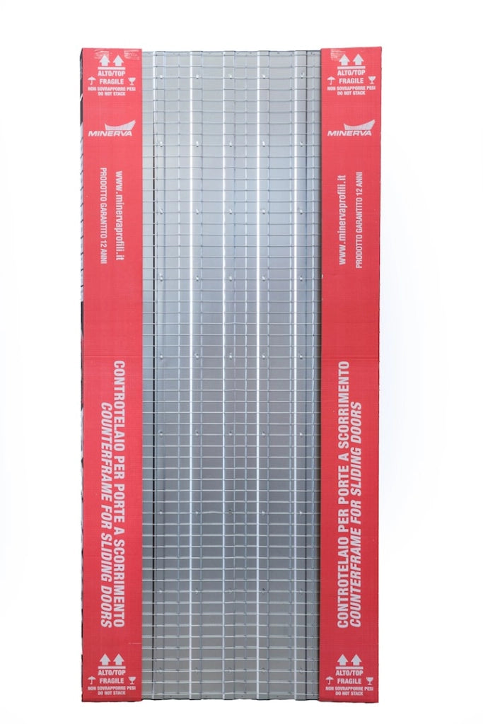 Controtelaio a scomparsa per intonaco - Telaio in Acciaio : Dimensione - 100X210CM, Spessore - 10,5CM