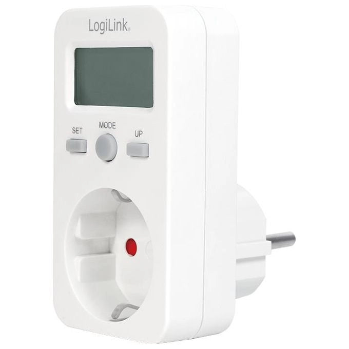 LogiLink EM0002 Misuratore di Consumo Energetico Presa Schuko 16A 3680W Display LCD kWh