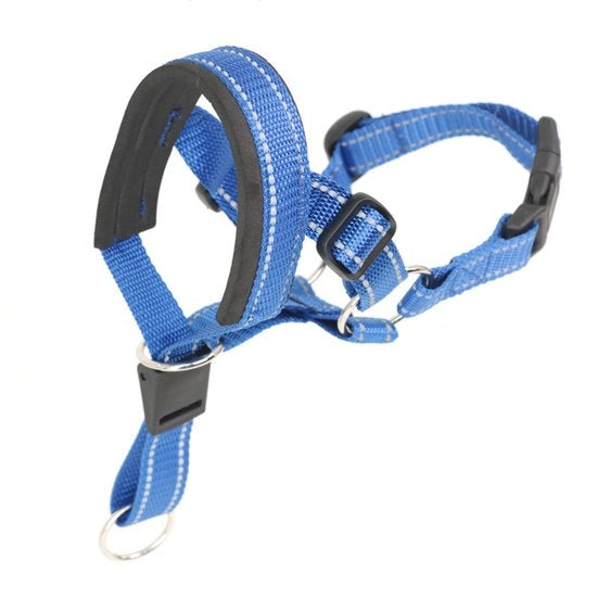 Collare antitrascinamento per cani grandi, guinzaglio antitrascinamento per razze canine grandi, cappuccio per cani adattabile morbido, nasoferro per controllo semplice durante la passeggiata