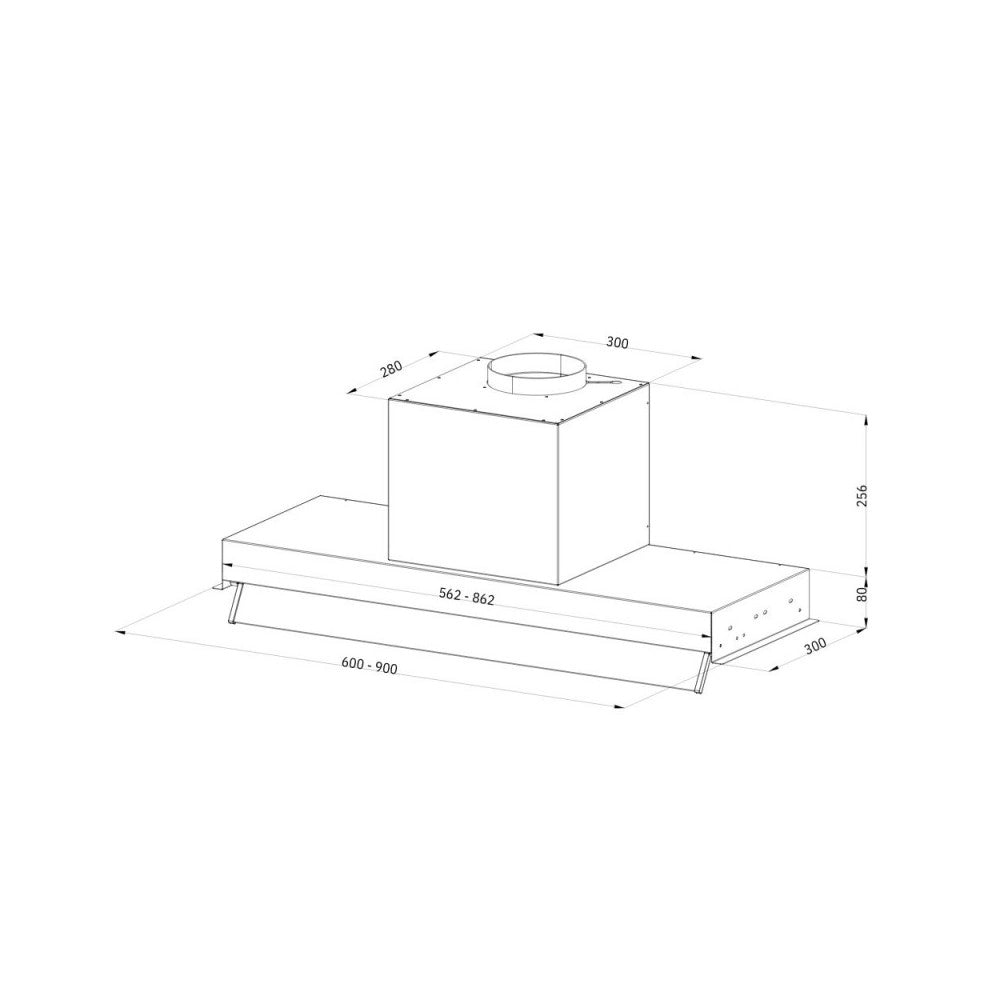 Gruppo cappa sottopensile Kripto60 inox Samet