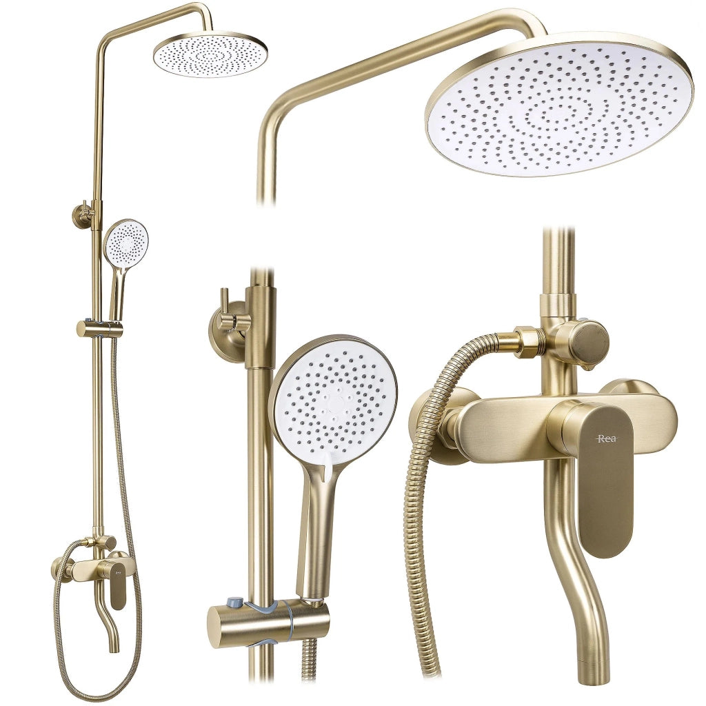 Set Doccia Rea Drop Brush Gold
