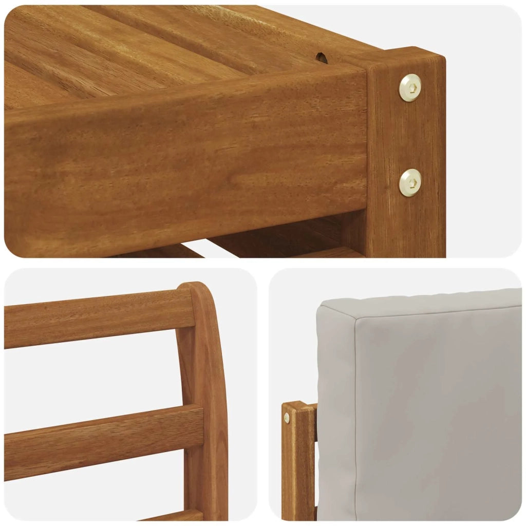 Set divano sezionale con cuscino 6 pcs Grigio Naturale e Chiaro 3374851