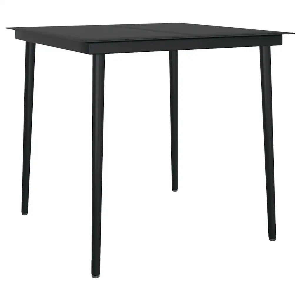 Set da Pranzo da Giardino 5pz con Cuscini Polyrattan Vetro 3334458