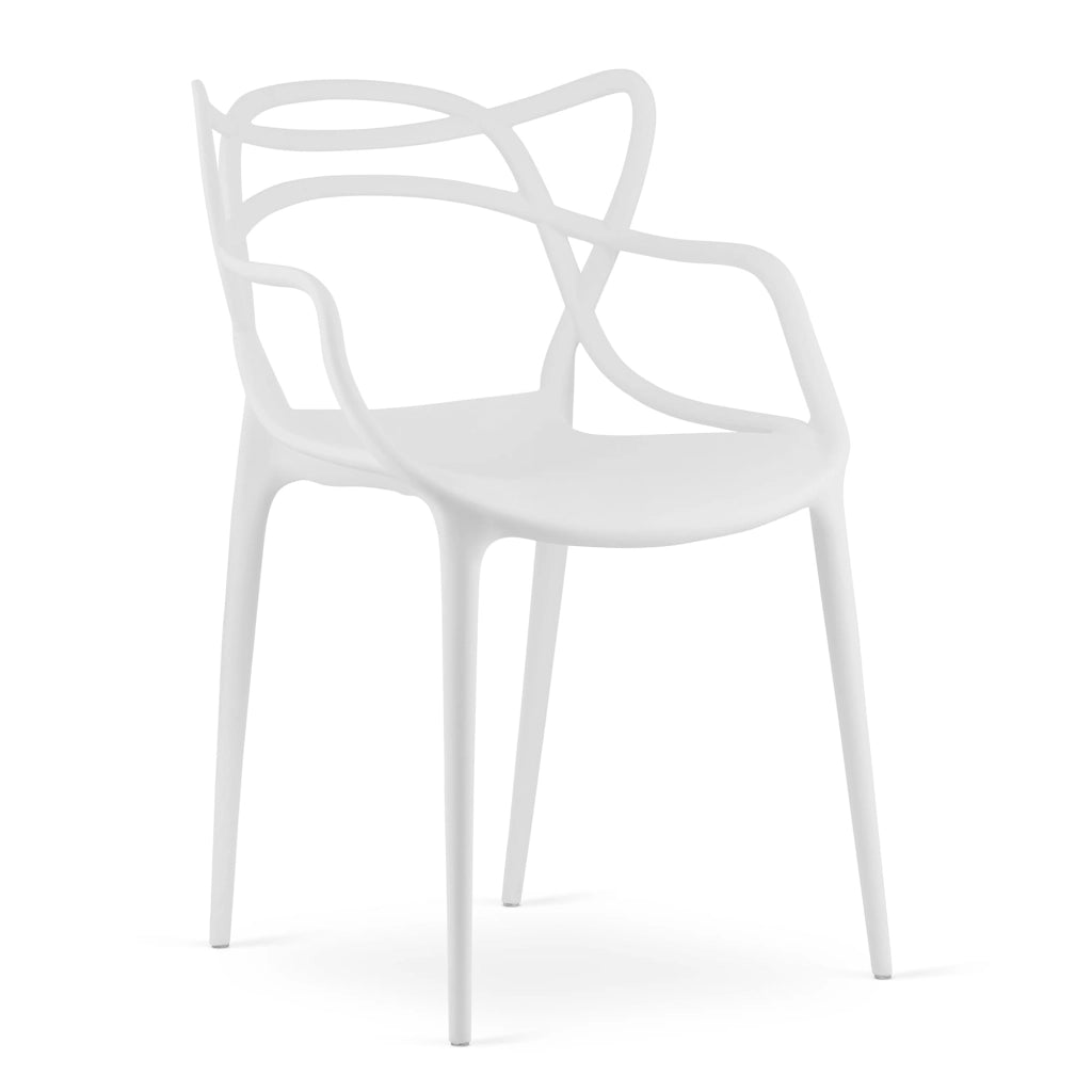 Sedia VALORA KATO - Design ergonomico moderno, bianco x 2