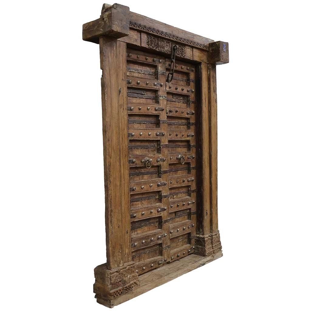Porta in legno marrone 155x33x216h cm