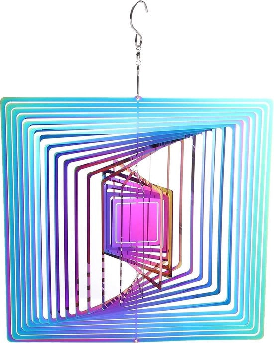 Ventilatore a Vela di 24 cm x 33 cm con Riflettori in Acciaio Inossidabile - Apparecchiature da Esterno Decorative Metalliche Uccelli - Uccelli a Distanza - Multicolore