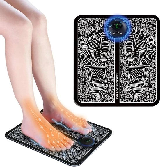 Massaggiatore elettrico per piedi per dolori e circolazione - Stimolatore di circolazione dei piedi - Flessibile e portatile - 6 modalità 8 livelli massaggio elettrico dei piedi