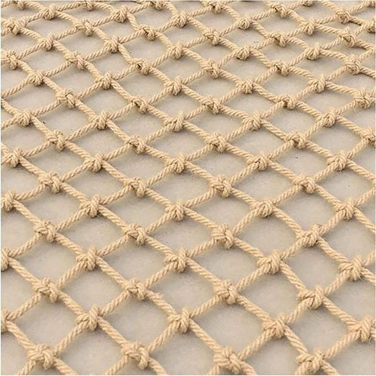 Impianto di sicurezza esterno per carichi anti-valnet fitness rete di juta 6 mm x 15 cm - scala a corda per carichi (1x10 m)