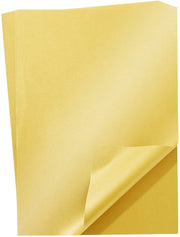 Papier A4 con effetto metallizzato - Giallo - 50 fogli di carta da lettera - Carta da collage creativa - Biodegradabile - Adatto per uso artistico