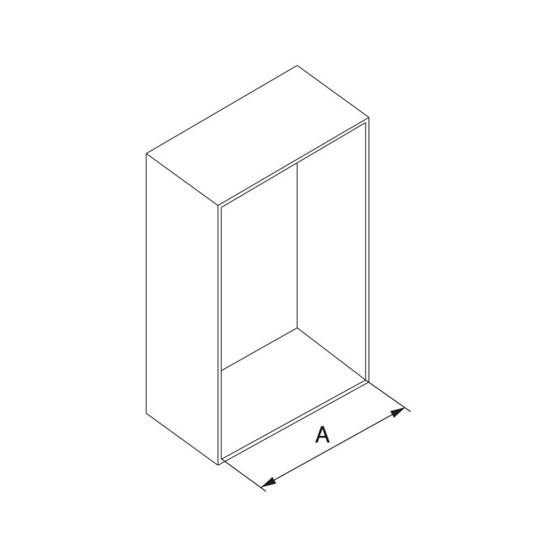 Cassetto portascarpe per armadi e cabine armadio Quartz, 640 (M80), Acciaio, Titanio