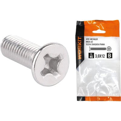 VITE METALLO TSP INOX A2 SELF WORKIT - CAVA PH FILETTO INTERO MM 5X40 CF=PZ 9- 5 confezioni