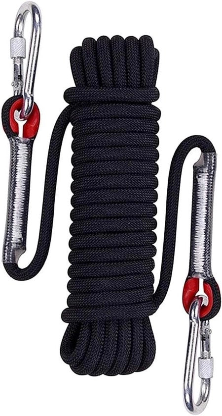 Cavo di sicurezza - Cavo per arrampicata - Attrezzatura per arrampicata all'aperto - 10 mm * 10 m - Cavo di soccorso per arrampicata - Lama a doppia punta - Alta resistenza e resistenza all'usura