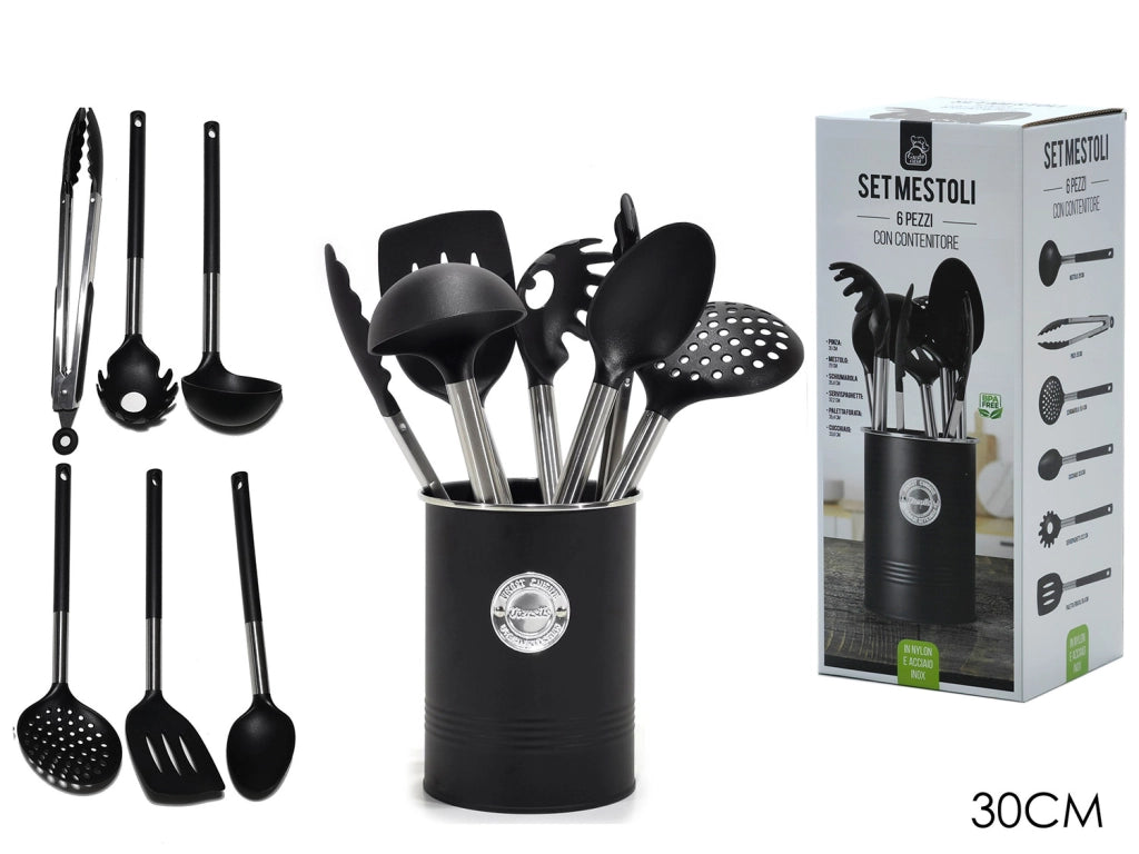 SET 6 MESTOLI CON CONTENITORE