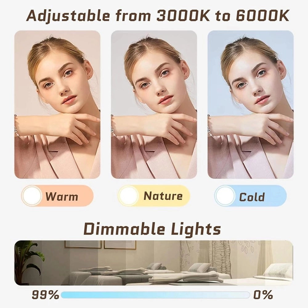 Trade Shop - Luce A Mezza Luna Per Scrivania Lampada Lunare A Led Per Unghie Trucco Estetista -
