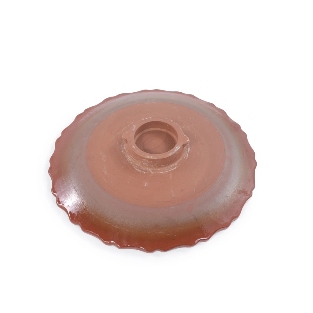 Bagno per Uccelli in Ceramica Artigianale Ø 43 cm, H 45 cm, Resistente alle Intemperie e al Gelo, Finitura Smaltata Bicolore