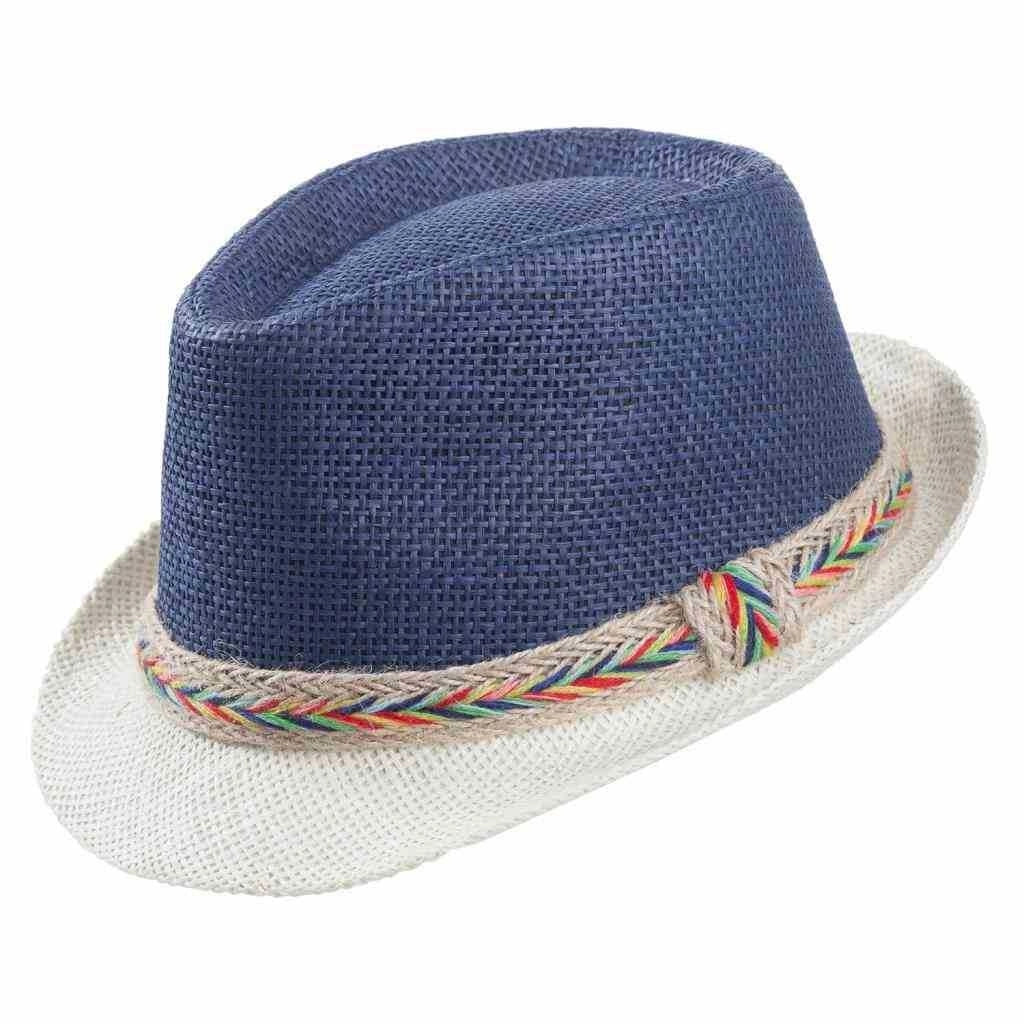 Cappello fedora bicolore 58