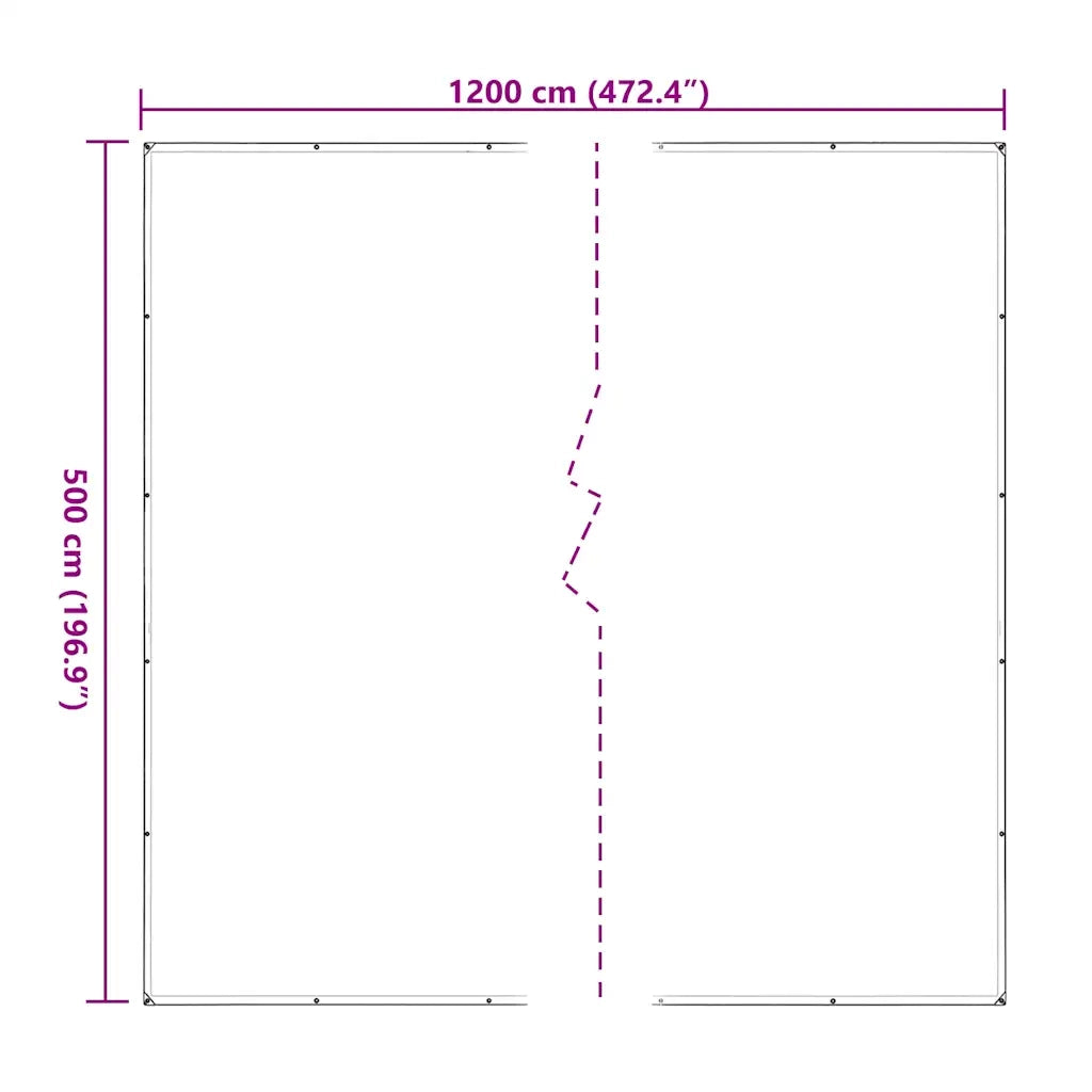 Telone Trasparente con Occhielli 5x12 m in Polietilene