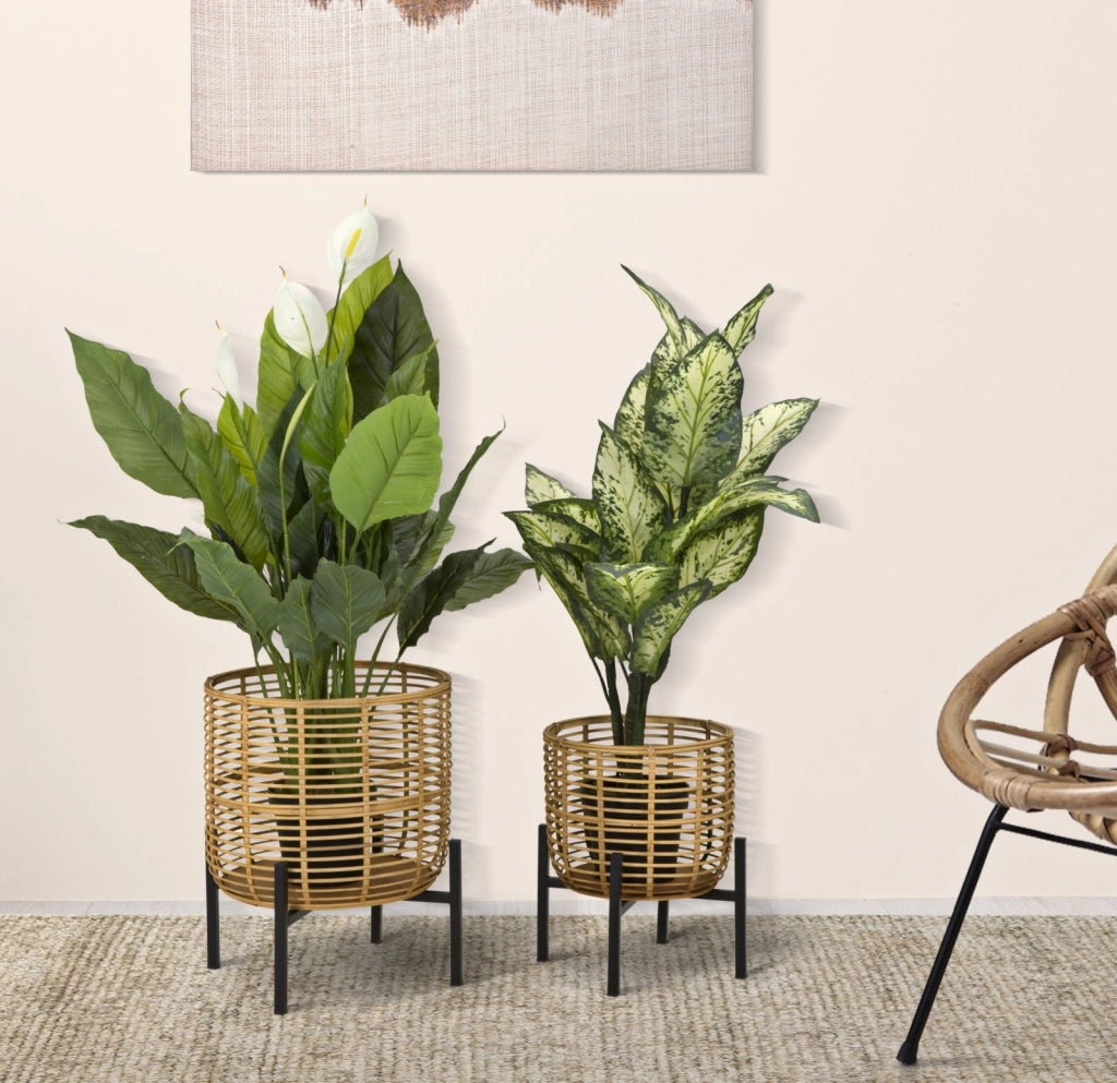 P/VASI RATTAN COPPIA CM � 41X47-33X39