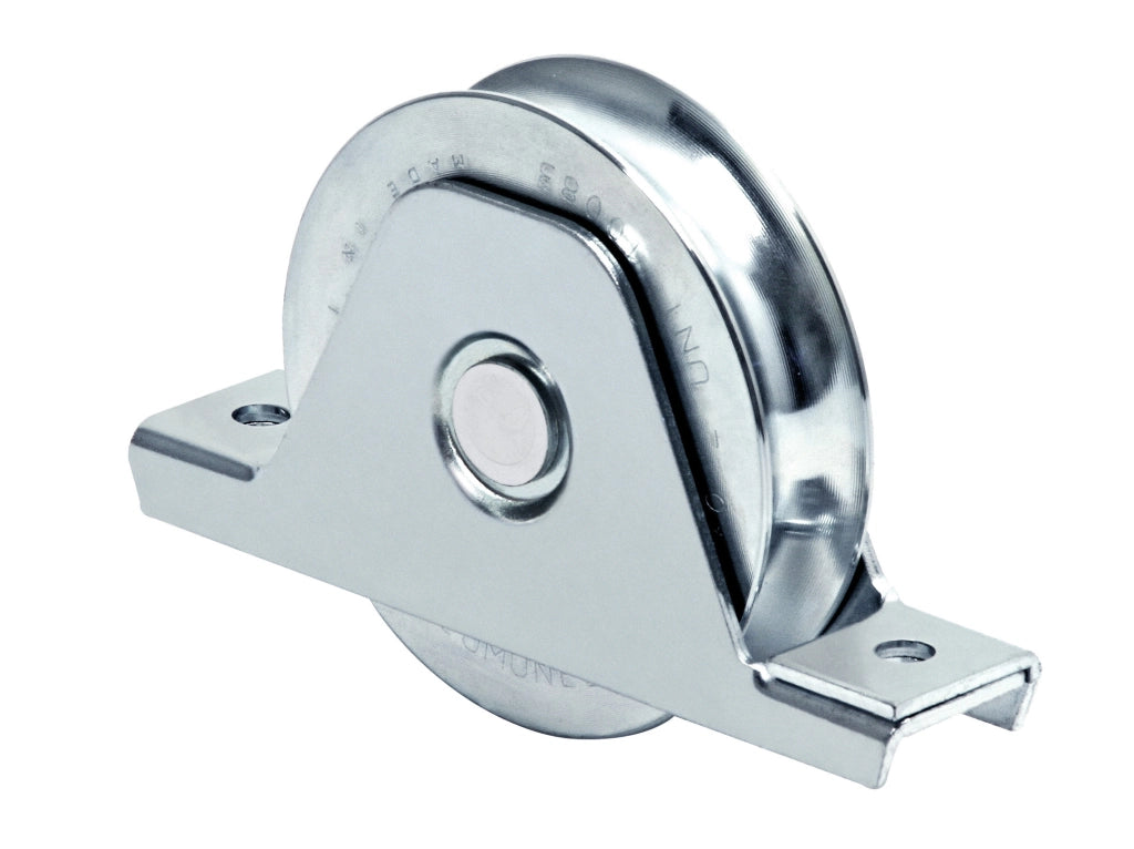 Comunello RUOTA PER CANCELLI CON SUPPORTO GOLA U 1 cuscinetto art. 337 mm.100x21 6.00 pz