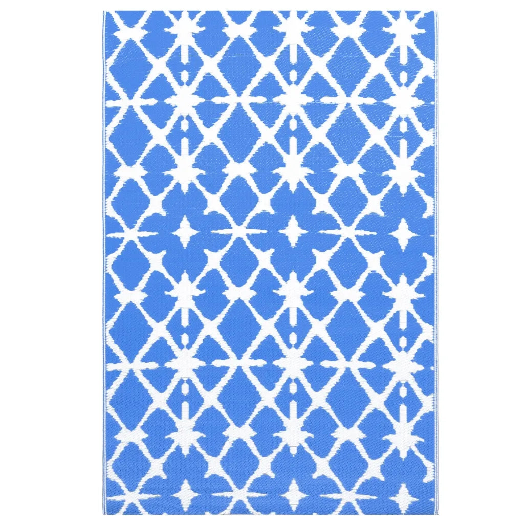 Tappeto da Esterni ARAKIL Blu e Bianco 190x290 cm in PP 310447
