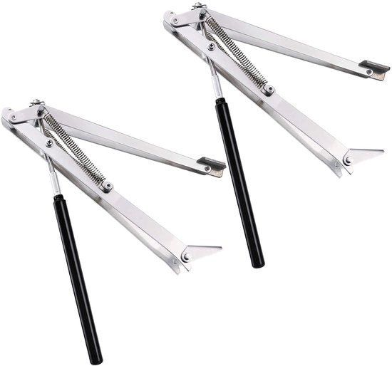 Apriporta Automatico - 14 kg di Forza - Set di 2 - Funzionamento a Doppio Tirante - Veloce e Preciso Apriporta
